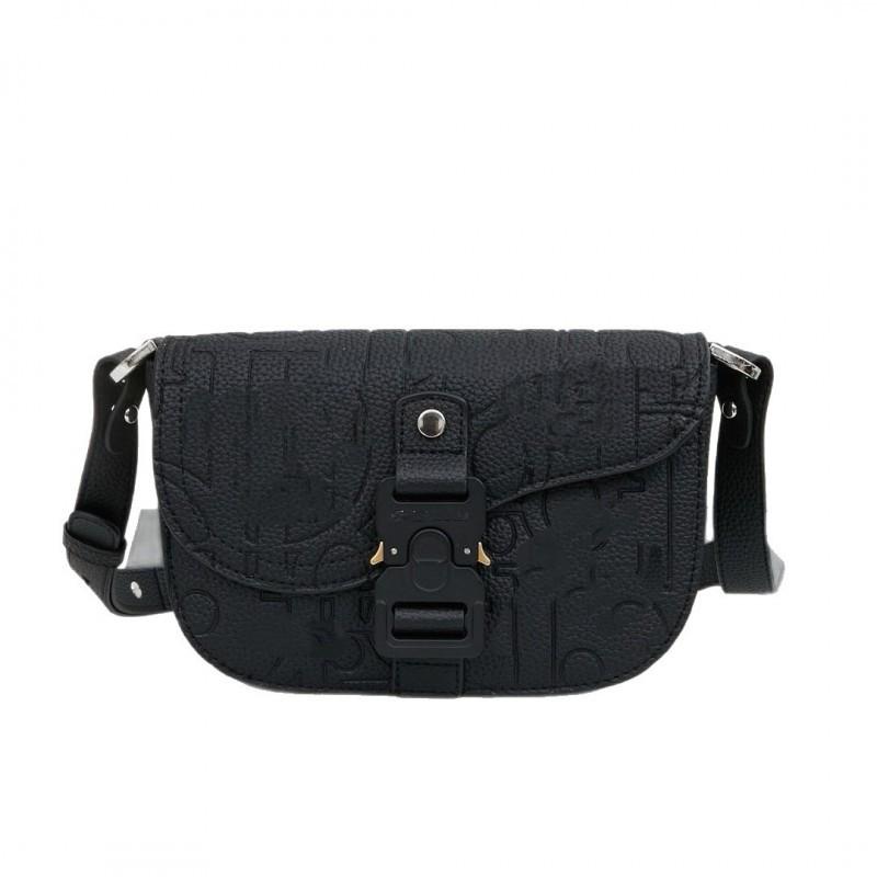 D Home Neue Herren-Satteltasche Rindsleder Briefträger Leinwand Muschelförmig Business Einzelschulter Crossbody