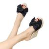 Fashion Shoes Slippers Casual On A Wedge Flower Summer Clogs Woman Low Pantofle Platform Slides Luxury Beach 2024 Floral Fashion Rome PU