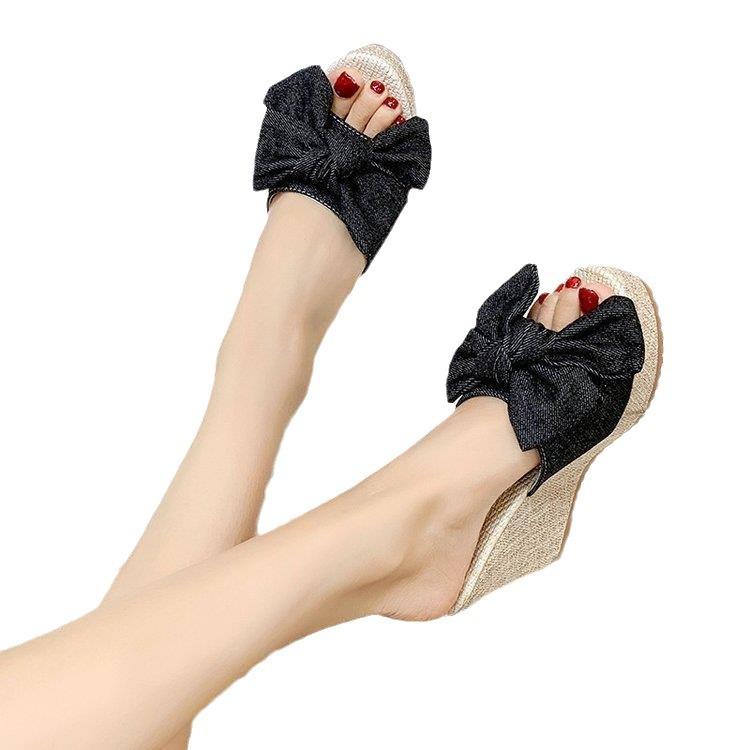Fashion Shoes Slippers Casual On A Wedge Flower Summer Clogs Woman Low Pantofle Platform Slides Luxury Beach 2024 Floral Fashion Rome PU