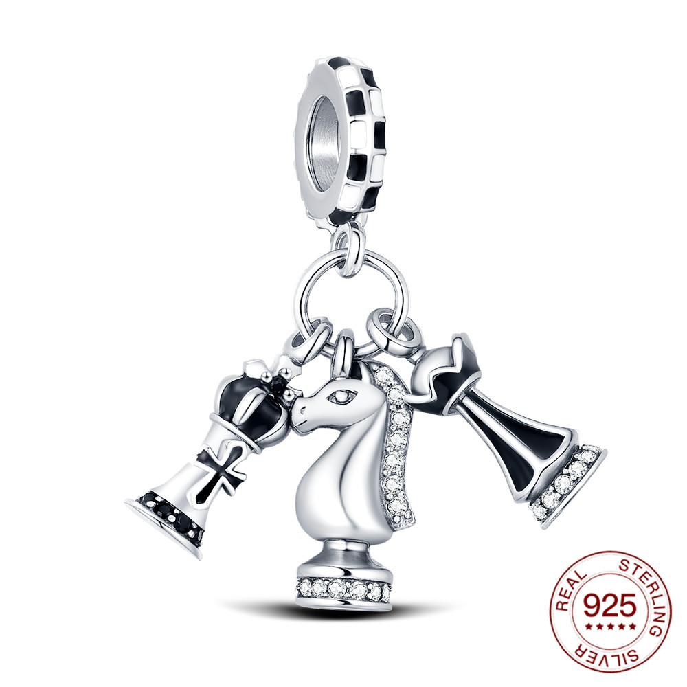 Prawdziwa Miedź Amulet Szachy Wzorzysty Koralikowy Amulet do Tworzenia Biżuterii Autentyczna Bransoletka Biżuteria Damska Biżuteria Modowa Prezenty Świąteczne