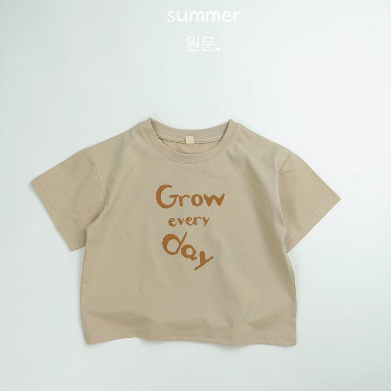 Kids Loose Short Sleeve Alphabet Print Casual T Shirt For Boys And Girls 80cm
