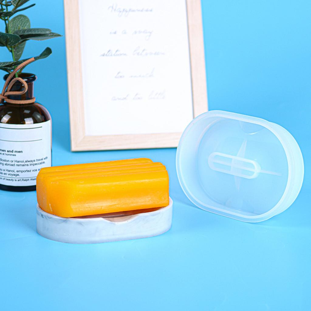 Hartstvålformar gör-det-själv-tvålskålar Silikonformar Smyckesbricka formar Tvålbehållare Epoxigjutform för badrum