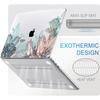 Coque pour MacBook Air 13 Pouces 2025 2024 2022 M4 M3 M2, Protection Rigide Ultra Slim Légère Motif Plante Elégante