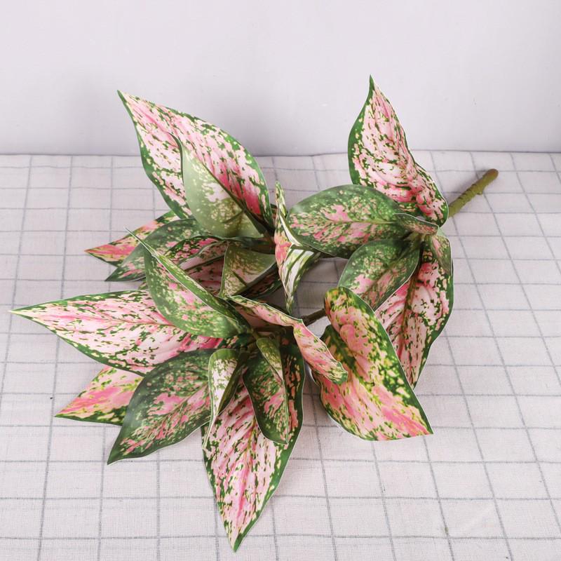 Vibrant Single Branch Pothos Leaf for Indoor Coffee Table or Courtyard Decor – Large Faux Leaf Plant