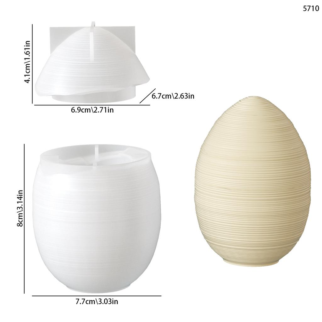Egg-Shaped Silicone Mold Diy Aromatherapy Diffuser Mold Plaster Storage Tank Mold Plaster For Candle Making Home Decor Diy Craft