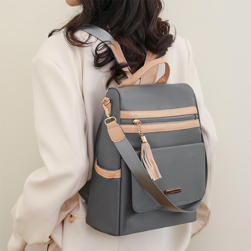 Women's Backpack Solid Color Patchwork Travel Backpack