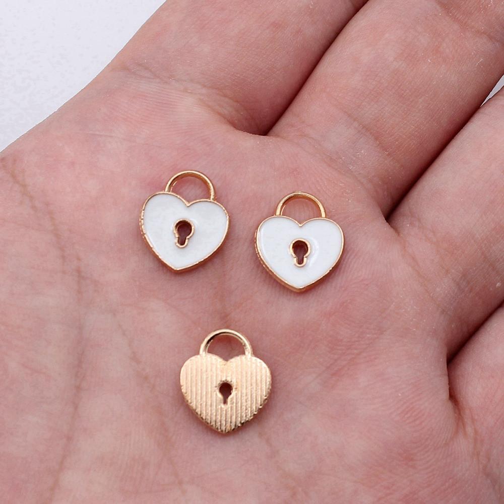 Charms Heart Enamel Pendants Wedding Jewelry Findings QC066
