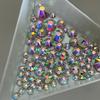 Austrian 2088 Crystal 10 Gross Packing 16 Facets Flat Back Non Hot Fix Crystal AB Rhinestones for Dress and Nail Arts