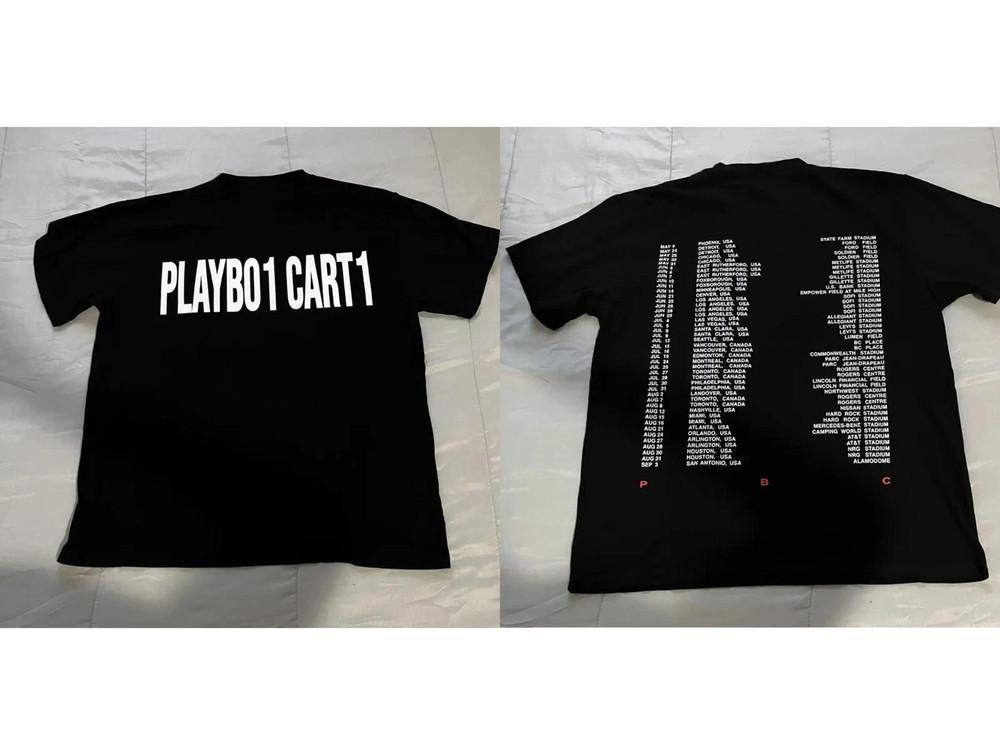 Playboi Carti The Weeknd Travis Scott Футболка с принтом тура Полный размер S-5XL Унисекс Футболка XXXXL