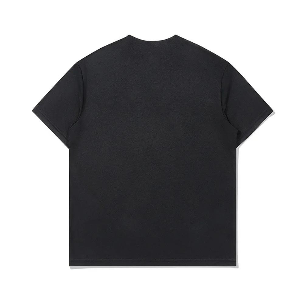 Loose Casual Short Sleeve American Style Men's T-shirt for Teenagers Summer Streetwear Couple Print Comfortable Breathable