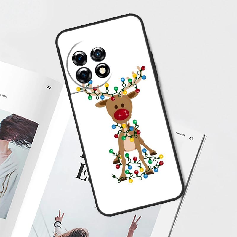 Merry Christmas Reindeer Case For OnePlus 12 11 10 9 Pro 9R 10R 12R 10T OnePlus Nord 3 2T CE 2 Lite N20 N10 Cover
