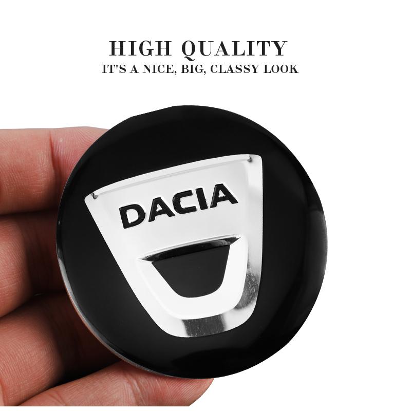 4Pcs Car Emblem Wheel Hub Center Cap Sticker Rim Badge Cover For Dacia Duster Sandero Stepway Logan Lodgy Jogger Spring Dokker