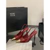 Niche high-heeled silver bag head empty sandals fairy shoes 2025 new spring temperament French pointed single shoes