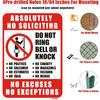 2PC No Soliciting Sign, No Excuses, No Exceptions Do Not Ring Bell Or Knock Sign, 7" X 10" - Aluminum, Funny Door Decoration for Home, Office, Yard,