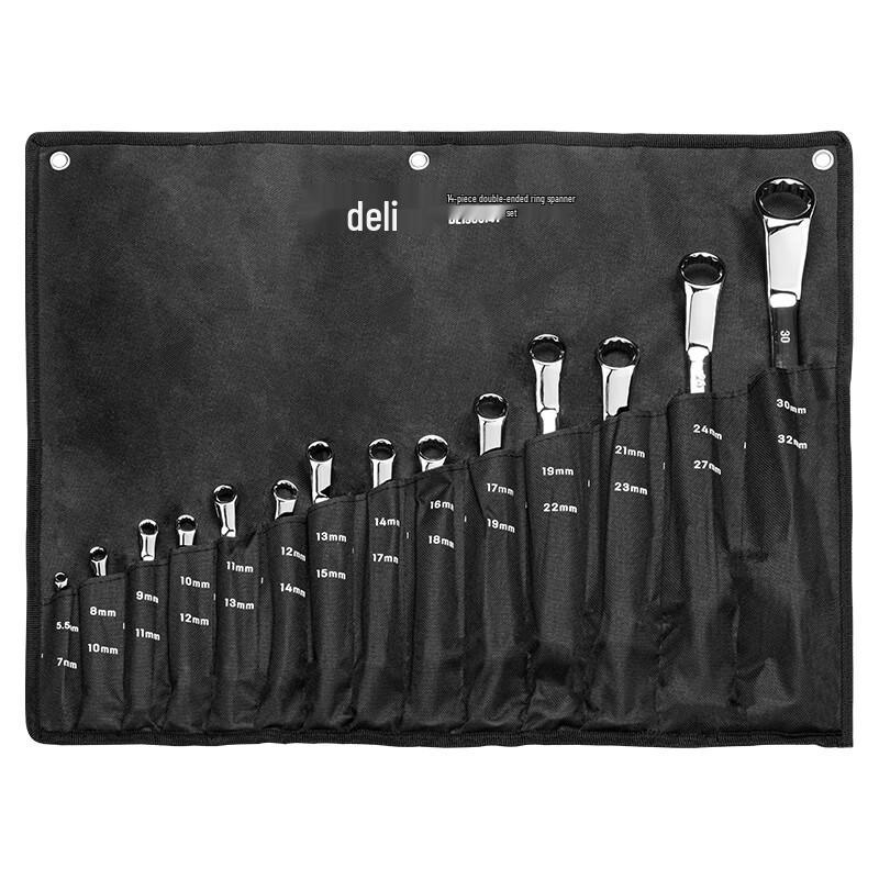Deli 14-Piece Double Box-End Wrench Set 14-Piece Set