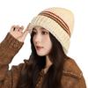 British Retro Knitted Wool Hat for Women In Autumn and Winter Versatile Big Head Circumference Windproof Warm Hat Outdoor Casual Bag Head Hat New