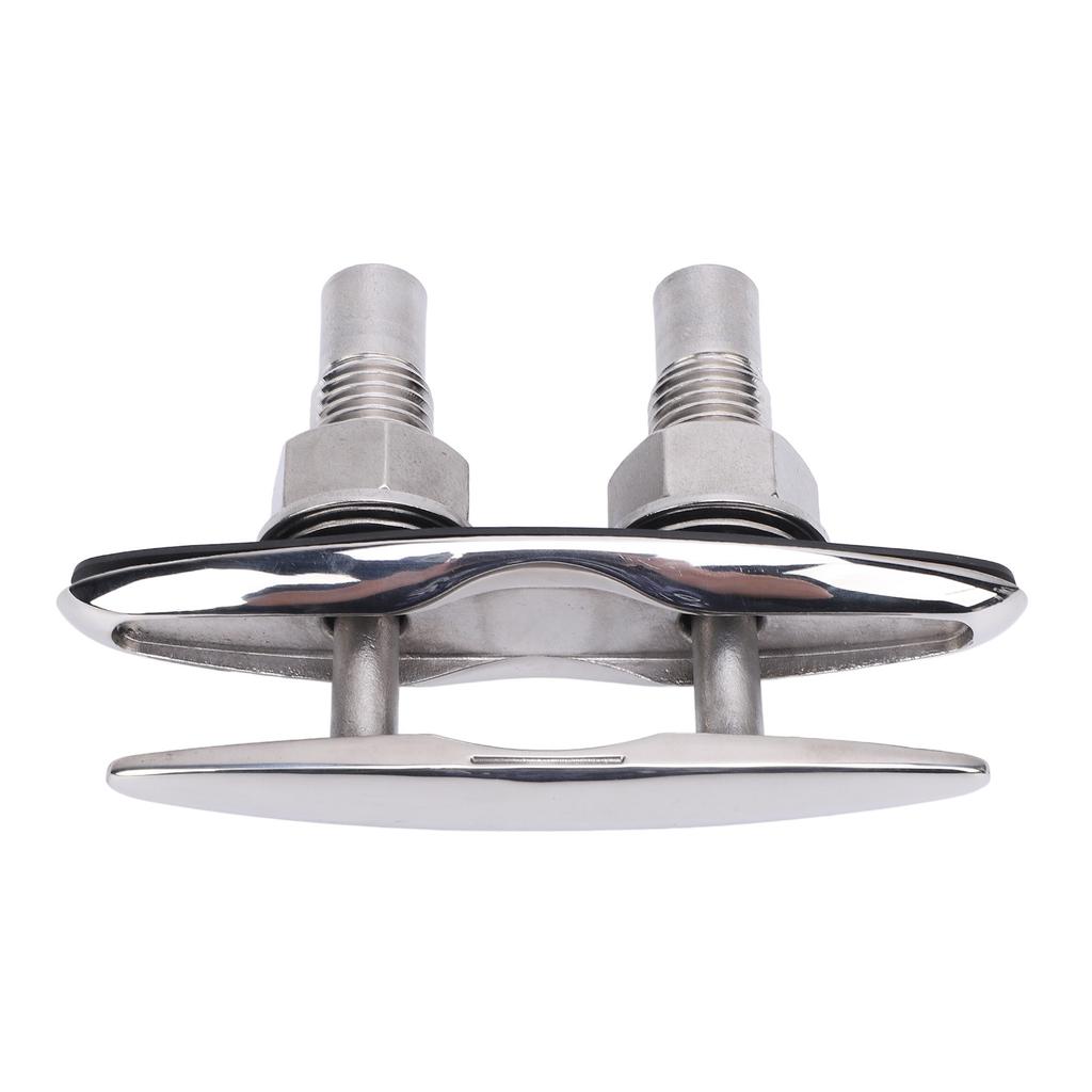 6 Inch Pull Up Cleat 316 Stainless Steel Flush Mount Retractable Boat Cleat Heavy Duty Marine Dock Cleat for RV Yacht