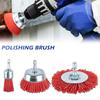Nylon Filament Abrasive Cup Brush Polishing Brush Set Rust Removal Paint Repair DIY Home Craftsmen Power Drill Brush Attachments