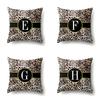 Polyester Pillow Case Decorative Leopard Print Home Furnishing 26 English Letter Printed Pillow Case