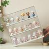 Söt 6-vånings akryldisplay - Stapelbart dammtätt hyllskåp Perfekt för minisamlarföremål, blind box-leksaker och animefigurer