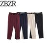 ZA New Arrival Women's ZR Fashion Style Export Fashion Joker Casual High Waist Belt Pants 4387248 681
