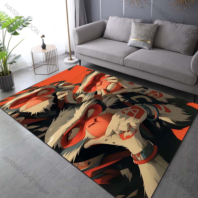 3 Interesting Monkeys Pattern Carpet for Living Room Bedroom Bathroom Mat Creative Doormat Home Decor Area Rug Large Size