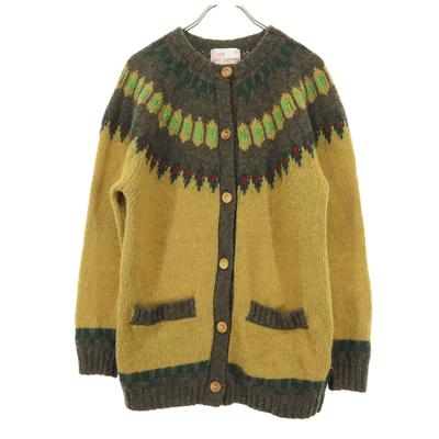 Πλεκτή ζακέτα με σχέδιο Fair Isle, Μακρυμάνικη, M, Καφέ, Γυναικεία, Μεταχειρισμένη