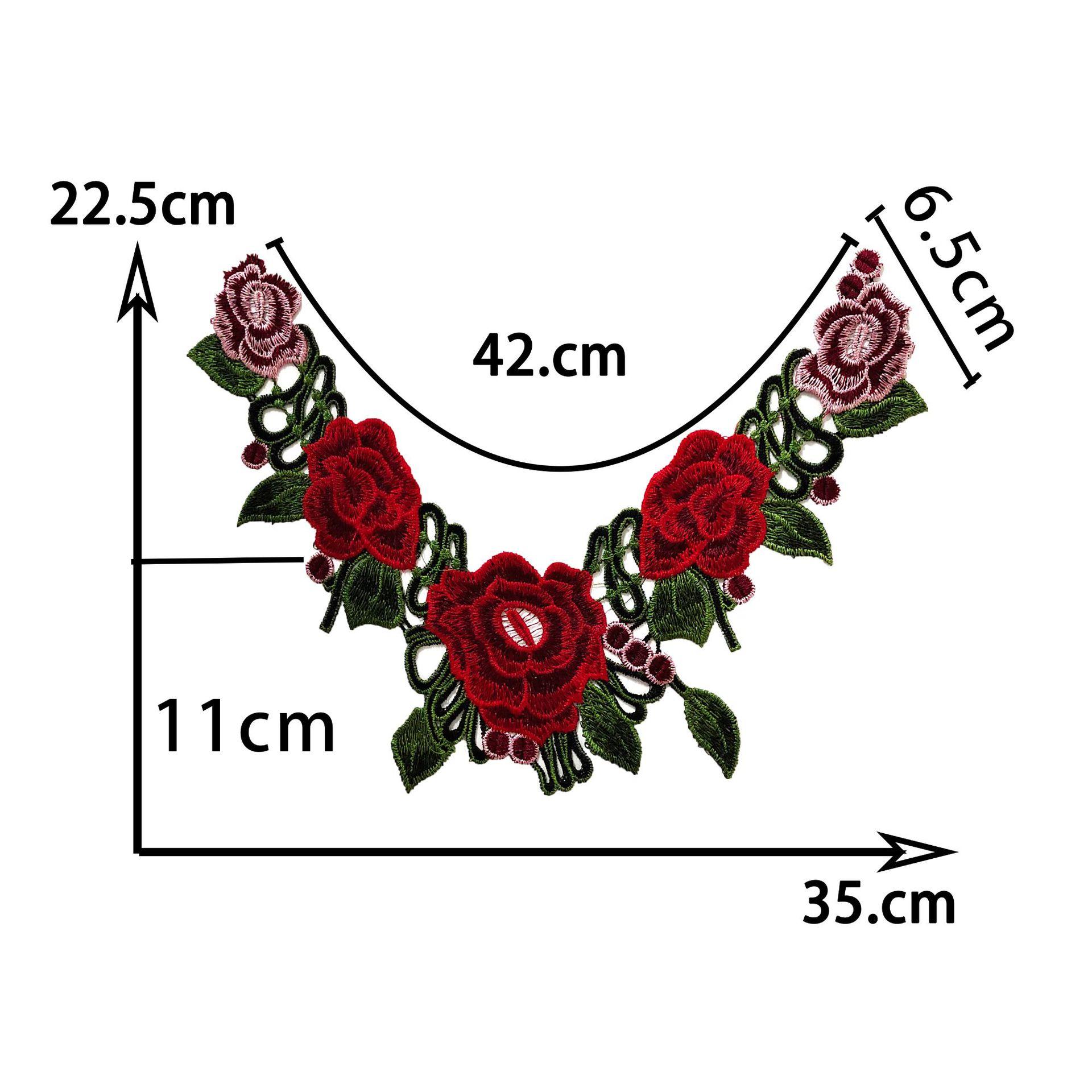 

Полиэстеровая вышивка Ажурная цветная вышивка Швейный воротник Кружево DIY Украшение с аксессуарами для одежды Аксессуары для одежды Style 2479 (1 piece)