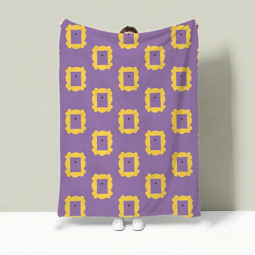 TV F-Friends Throw Lightweight 240g Flannel Blanket Soft Skin-friendly for Summer Cooling 75cmx90cm
