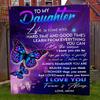 To My Daughter Blanket - Heartfelt Letter Soft Flannel Throw