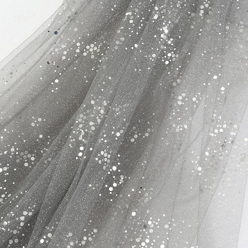 Sequin Mesh Fabric for DIY Sewing Wedding Dress Puff Skirt Stage Costume Photo Influencer Background Decoration Cloth Material