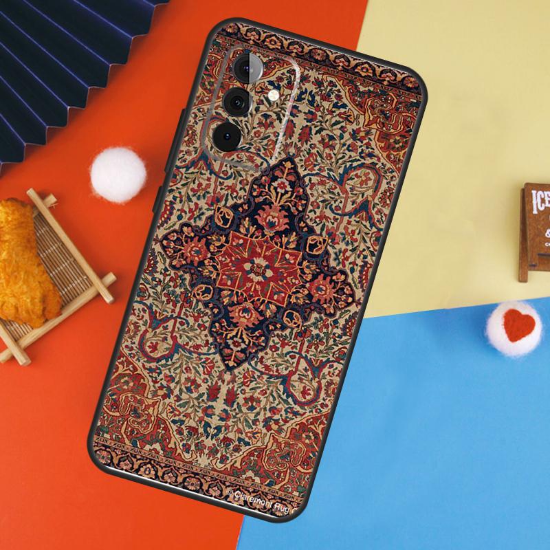 Persian carpet Floral pattern Case For Samsung Galaxy A54 A34 A14 A55 A35 A33 A53 A13 A23 A17 A06 A16 A56 A36 A52 A32 A15
