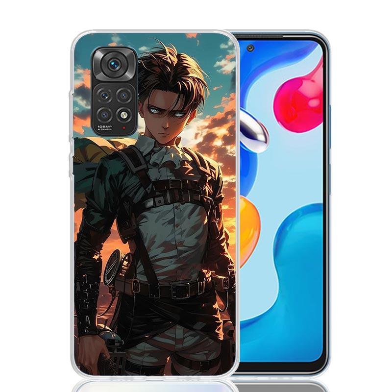 A-Attack On T-Titan Levi Phone Case For Xiaomi Redmi Note 15 14 13 12S 12 Pro Plus 11S 11E 11 11T 10S 10 Art Soft Pattern Cover