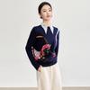 Pure Wool Zodiac Jacquard Top: Autumn/Winter Round Neck Christmas Series Knitwear