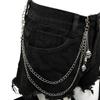 Punk Street Style Skull Waist Chain - Women's Hip Hop Multi-layer Metal Pants Accessory