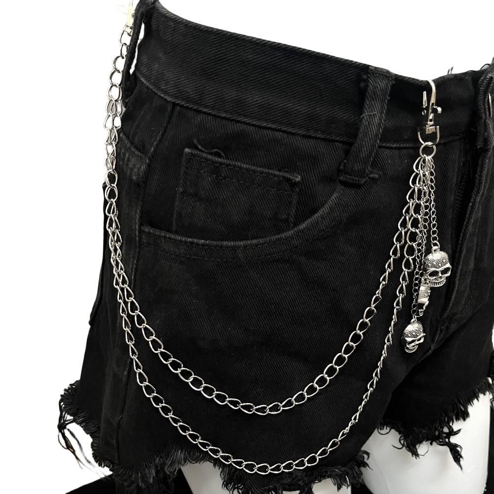 Punk Street Style Skull Waist Chain - Women s Hip Hop Multi-layer Metal Pants Accessory