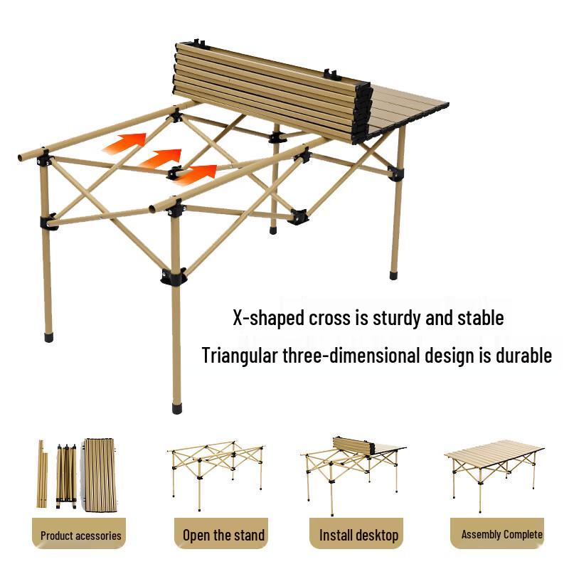 ZISIZ Outdoor Camping Folding Table & Chair Set