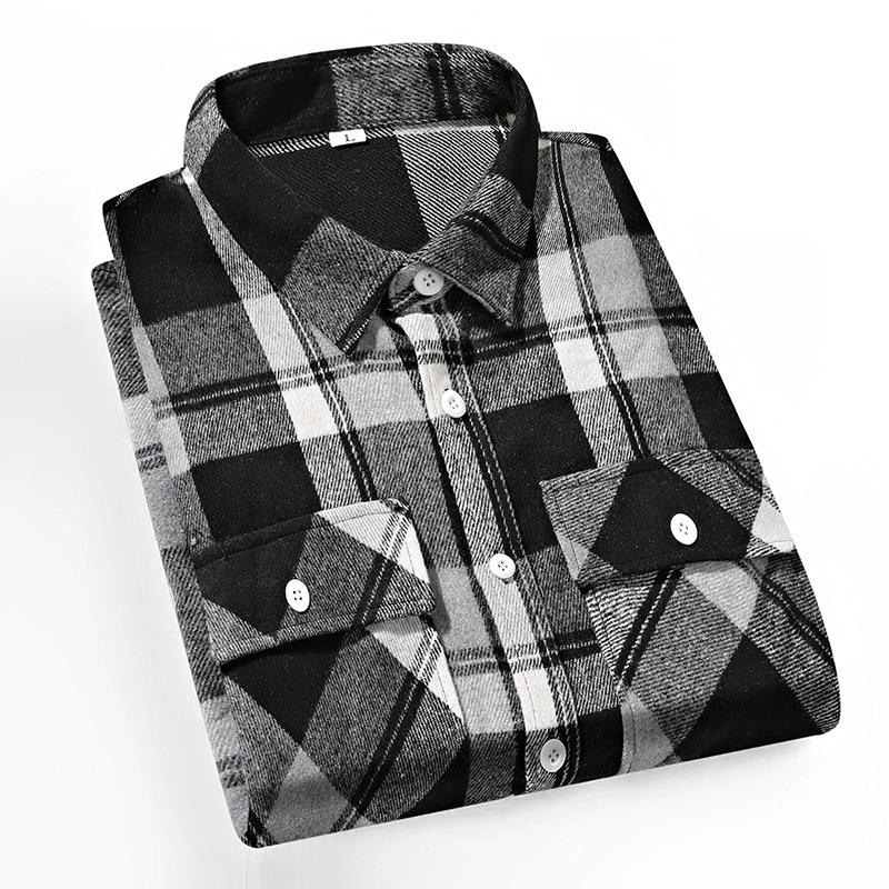Men's Checkered Shirt with Loose Fit and Oversized Casual Floral Shirt