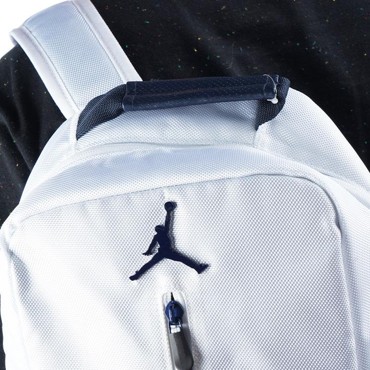 Jordan Polyester Polyurethane Backpack Unisex White Obsidian Color (Unisex) Backpacks HA4470 100