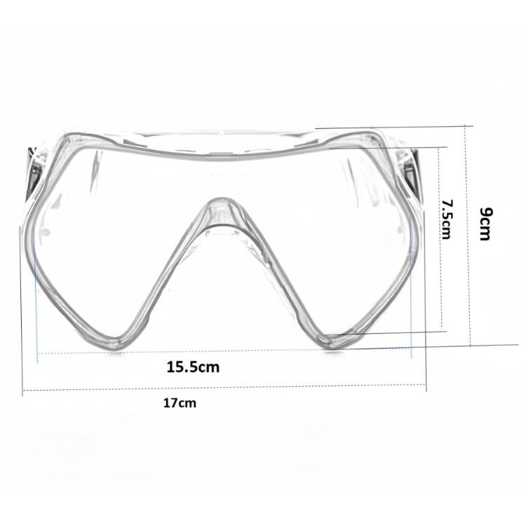 Adult Large-frame Diving Goggles Snorkel Snorkeling Set High-definition Tempered Glass Liquid Silicone Mask Glasses Equipment
