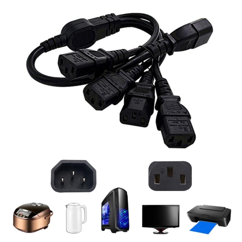 PDU Computer r C14 to 4xC13 Power Cable for Multiple Device Connection Connect 4Devices to One Outlet Wire