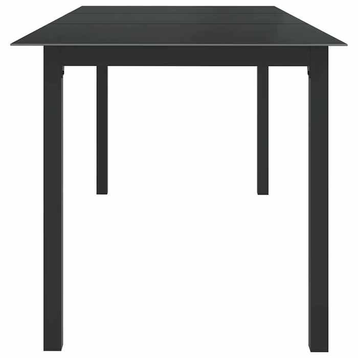 Maison Exclusive - Table de jardin Noir 190x90x74 cm Aluminium et verre