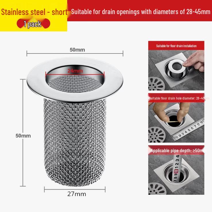 304 Stainless Steel Anti-Clog Floor Drain Cover for Kitchen & Bathroom.