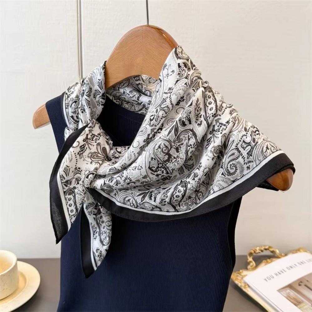 New 65*65cm Square Scarfs Warm Breathable Headscarf Soft Cotton Lightweight Bandana Wraps Women
