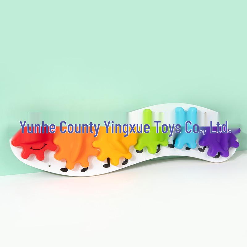 Красочная деревянная гусеница - Игровой комплекс, развивающая доска и DIY-аксессуары для детского сада.