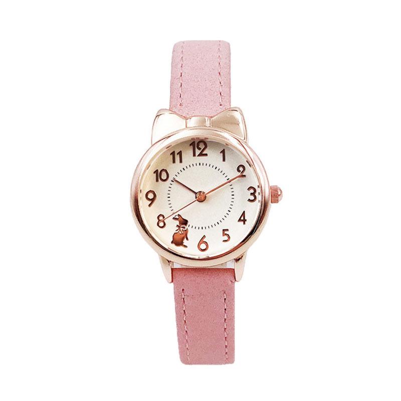 Korean Style Cute Cat Children's Waterproof Quartz Watch for Girls