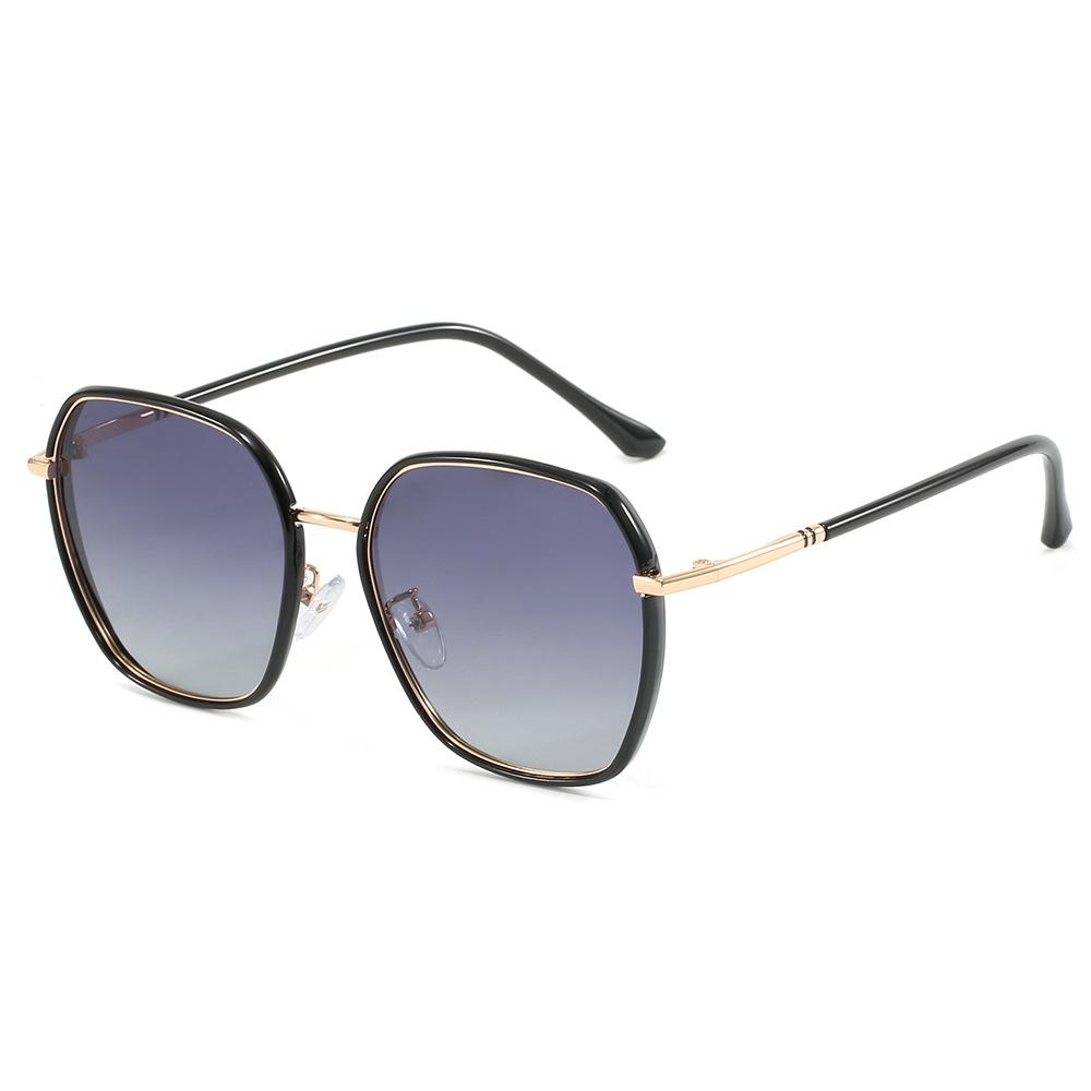 Hot-Selling Metal Large Frame Temperament Sunglasses Double Ring Trend Versatile Women'S Sunglasses