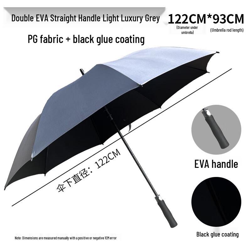 Large Manual Windproof UV Protection Straight Handle Umbrella