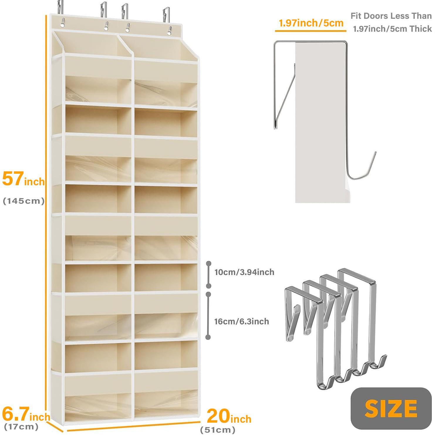 Oxford Cloth Multi-Layer Door Hanging Storage Bag - Foldable, Large Capacity.