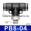 Three-Way Pneumatic Quick Connector Set for Air Hoses - Black, White, Blue Fittings